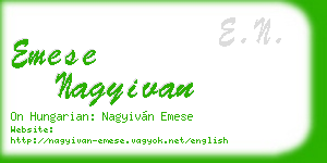 emese nagyivan business card