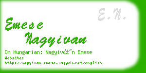 emese nagyivan business card